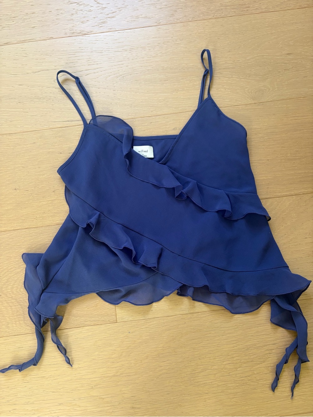 Wilfred violet ruffled camisole